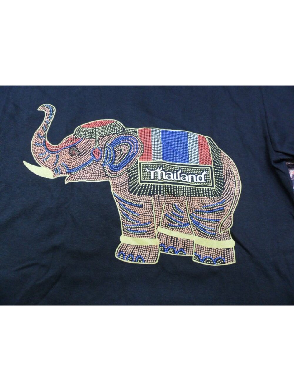 Thailand Elephant T-Shirt Super L Black Cotton Unisex - Picture 5 of 8